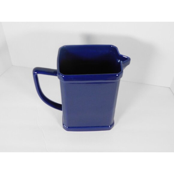 Roshco Tile Ware Collection Blue Ceramic Pitcher White Citrus Fruit Tile Accent - Picture 5 of 16
